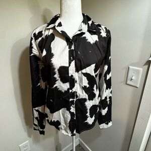 Nasty gal cow print shirt